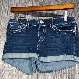 Knox Rose Dark Blue Jean Shorts
